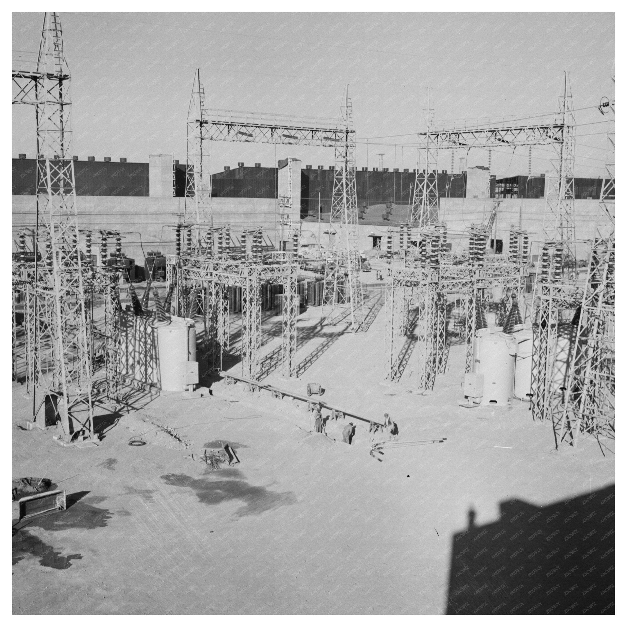 1940s Vintage Photograph of Las Vegas Power Infrastructure - Available at KNOWOL