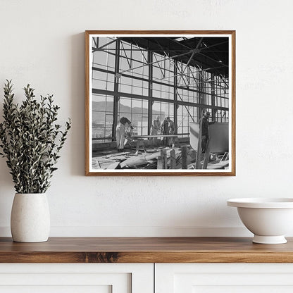 1940s Vintage Workmen Carpentry at Basic Magnesium Plant - Available at KNOWOL