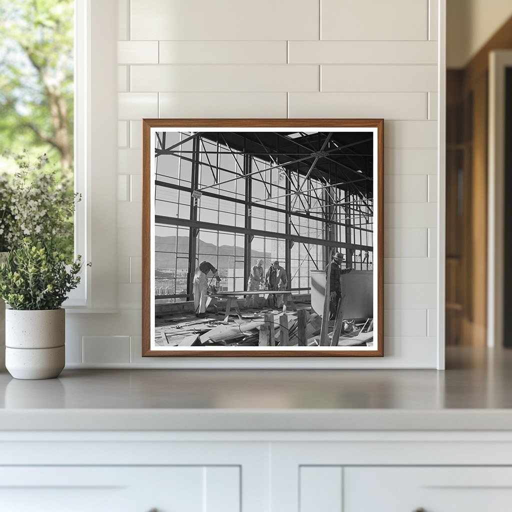 1940s Vintage Workmen Carpentry at Basic Magnesium Plant - Available at KNOWOL