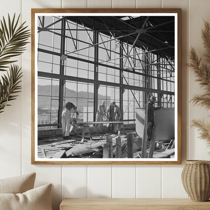 1940s Vintage Workmen Carpentry at Basic Magnesium Plant - Available at KNOWOL