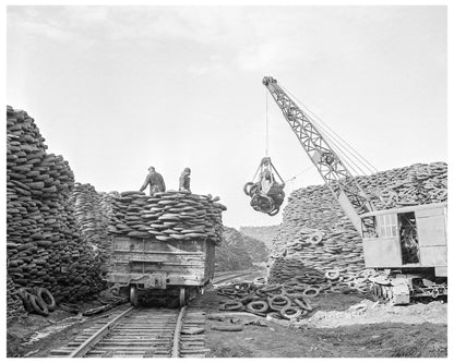 1941 Akron Ohio Rubber Tire Recovery Efforts - Available at KNOWOL