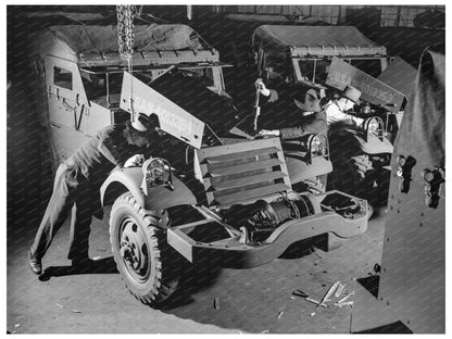 1941 Army Inspector Examines White Motor Halftrack Scout Car - Available at KNOWOL