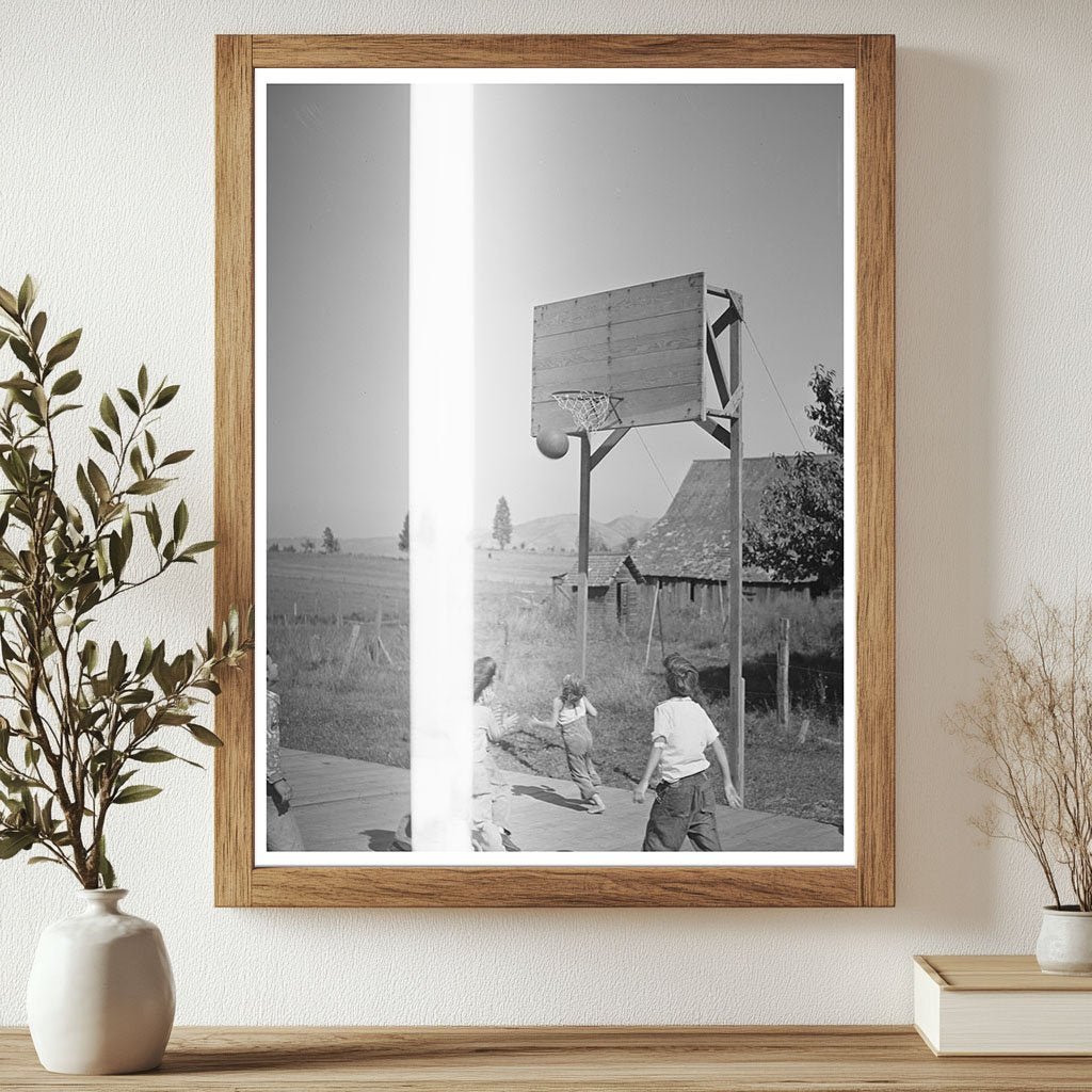 1941 Basketball Game at FSA Camp in Odell Oregon - Available at KNOWOL