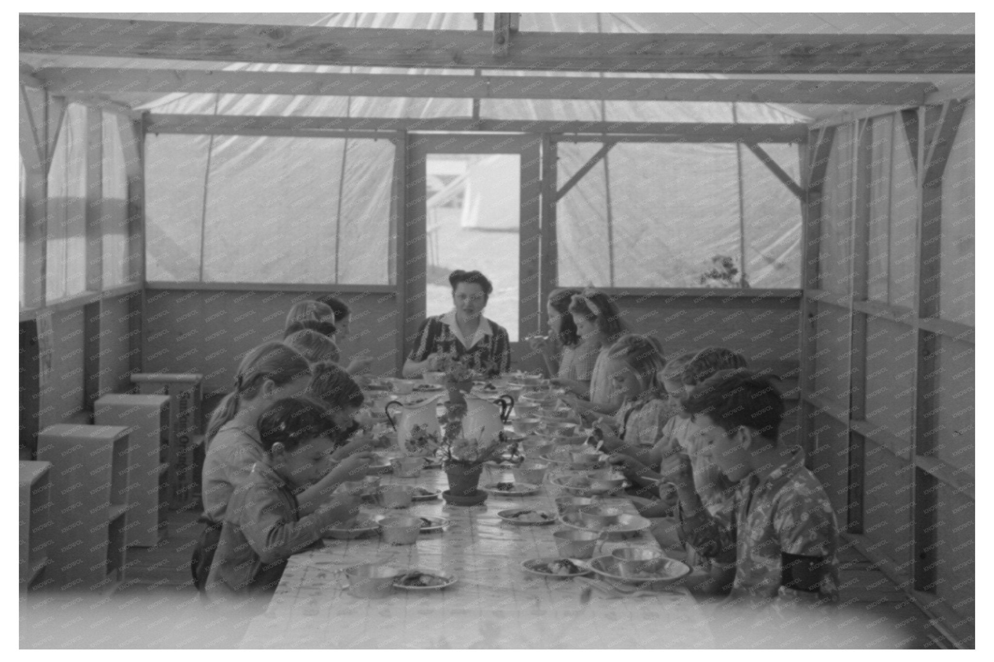 1941 Childrens Lunch at Mobile Camp in Oregon - Available at KNOWOL