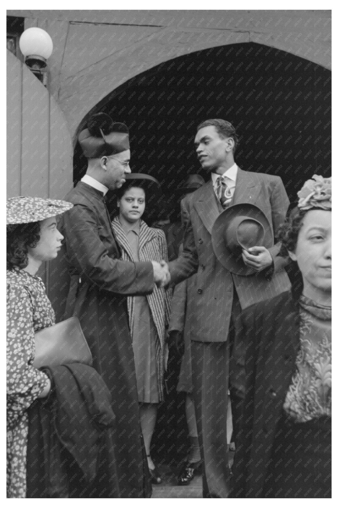 1941 Episcopal Church Handshake Scene South Side Chicago - Available at KNOWOL