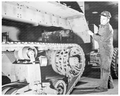 1941 Halftrack Scout Car Body at Canton War Plant - Available at KNOWOL