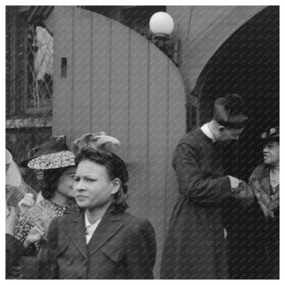 1941 Handshake Outside Episcopal Church Chicago Illinois - Available at KNOWOL