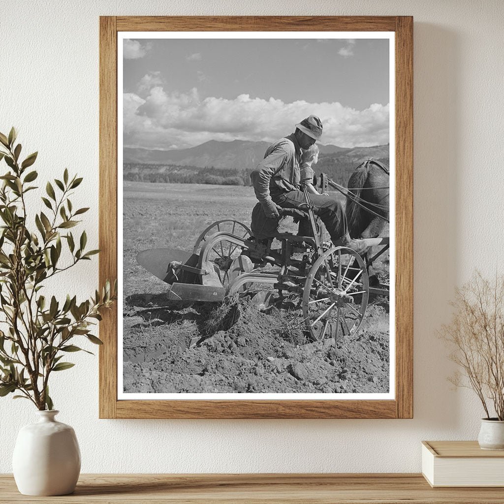 1941 Rehabilitation Borrower Plowing Field Idaho - Available at KNOWOL