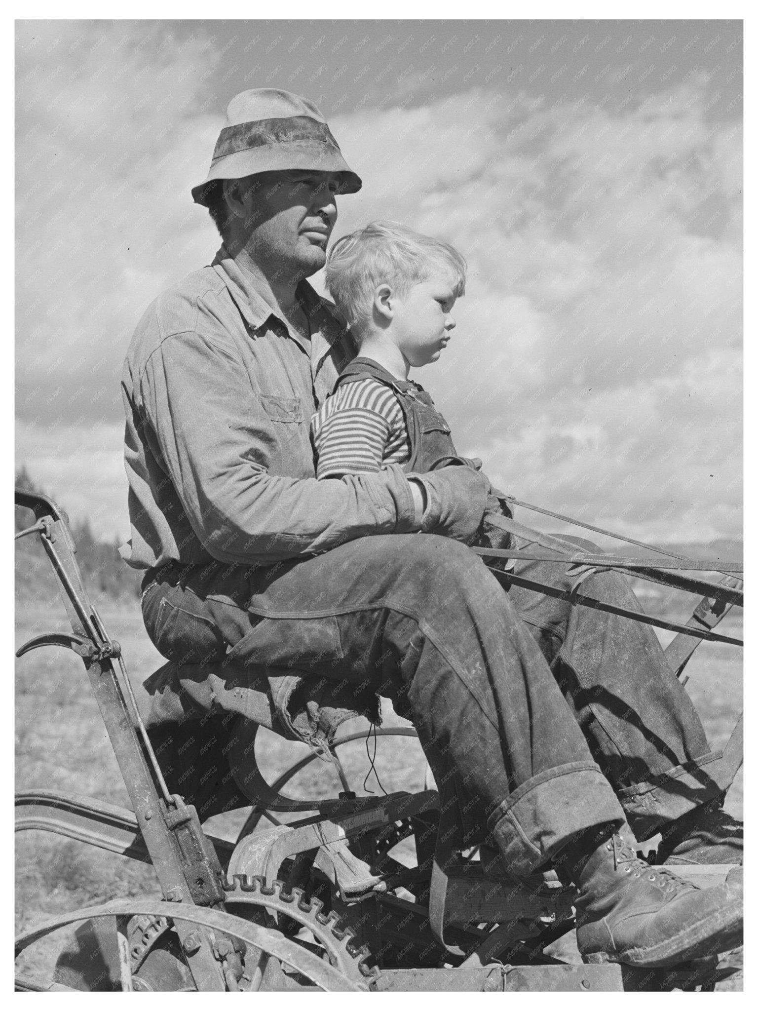 1941 Rehabilitation Borrower Plowing Idaho Farm Scene - Available at KNOWOL