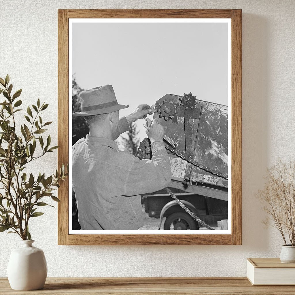 1941 Repairing a Combine in Latah County Idaho - Available at KNOWOL