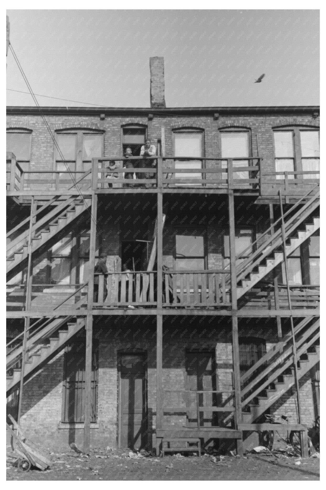 1941 South Side Chicago Apartment Building Photograph - Available at KNOWOL