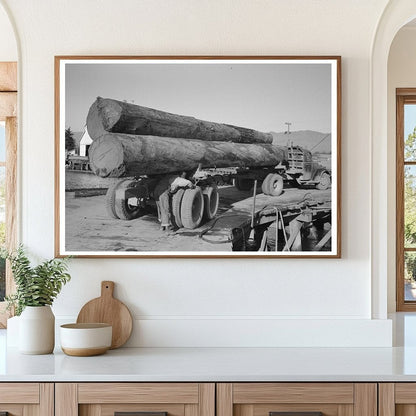 1941 Truck Loaded with Logs at Pond in Tillamook Oregon - Available at KNOWOL