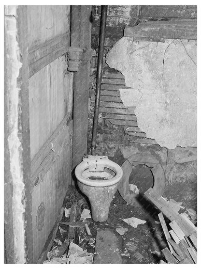 1941 Vintage Chicago Apartment Basement Toilet Image - Available at KNOWOL