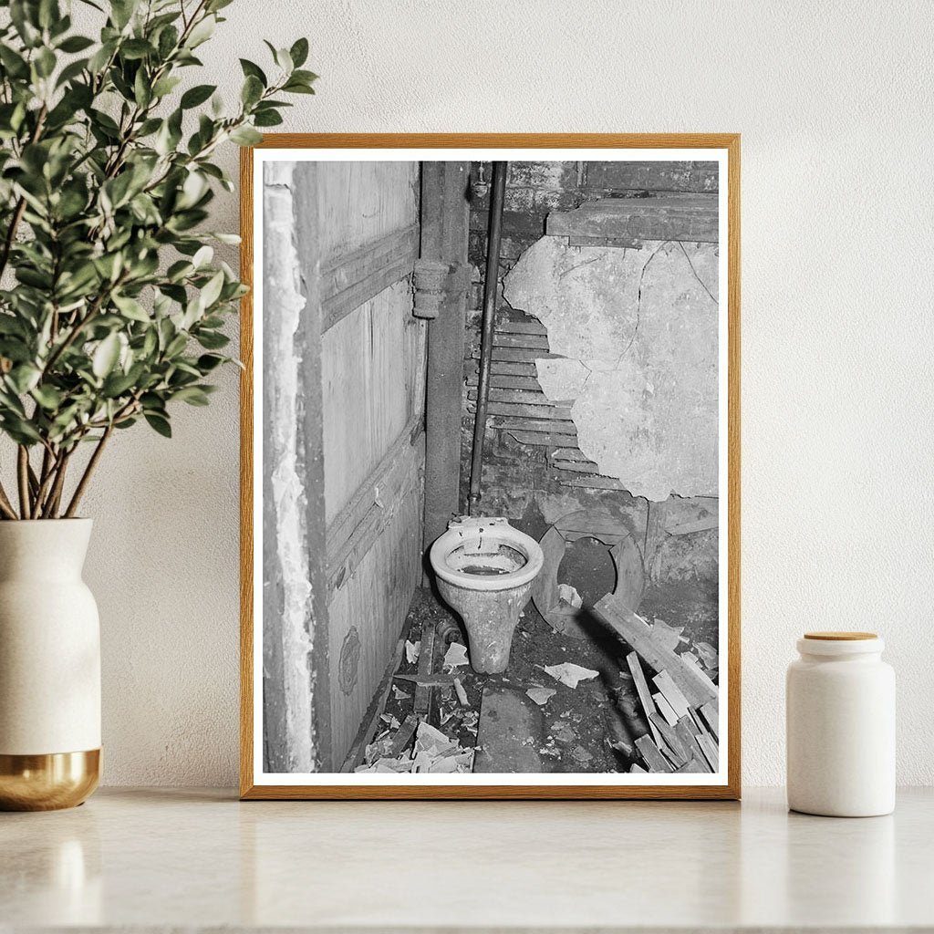 1941 Vintage Chicago Apartment Basement Toilet Image - Available at KNOWOL