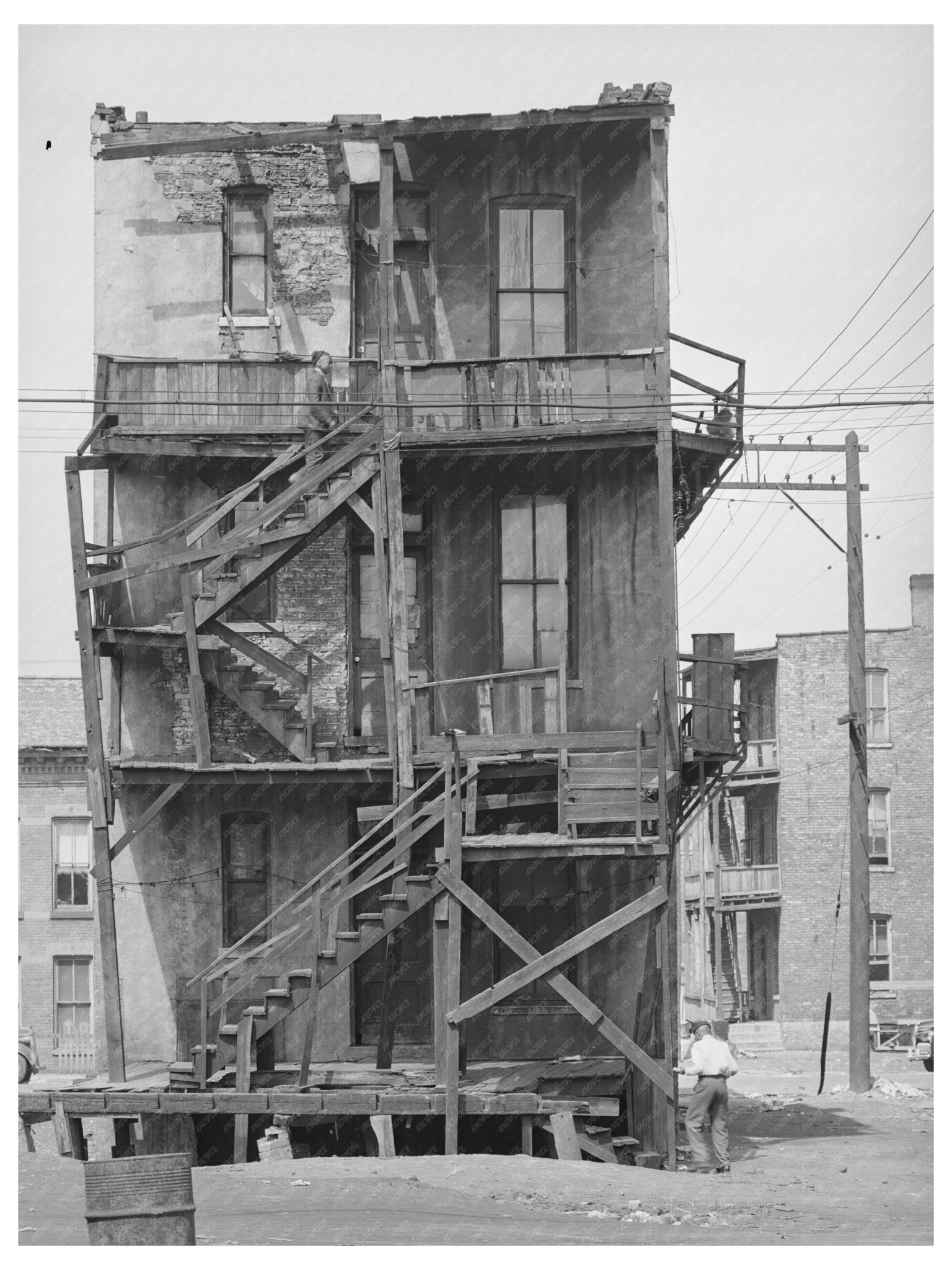 1941 Vintage Image of Multi - Family Dwellings in Chicago - Available at KNOWOL