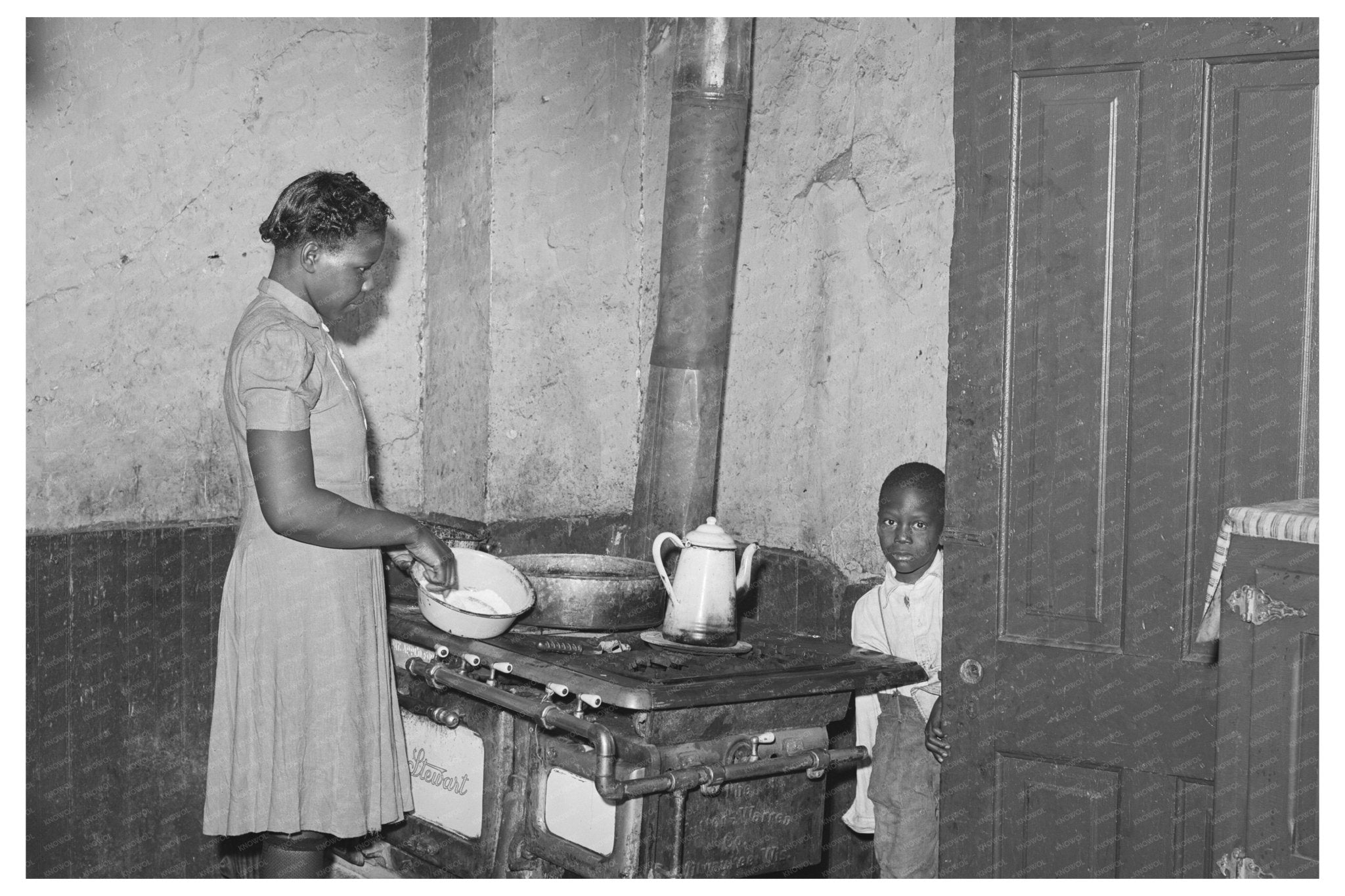 1941 Vintage Kitchen of African American Apartment in Chicago - Available at KNOWOL