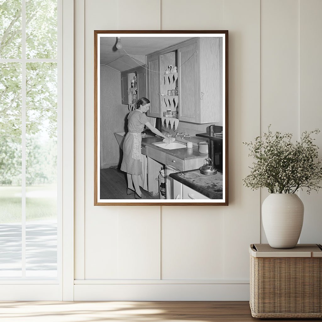 1941 Vintage Photo of Farm Worker’s Wife in Idaho Kitchen - Available at KNOWOL