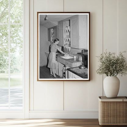 1941 Vintage Photo of Farm Worker’s Wife in Idaho Kitchen - Available at KNOWOL