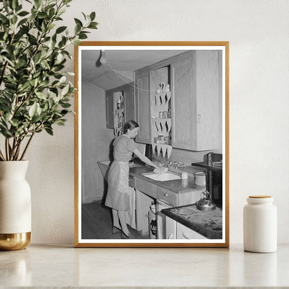 1941 Vintage Photo of Farm Worker’s Wife in Idaho Kitchen - Available at KNOWOL