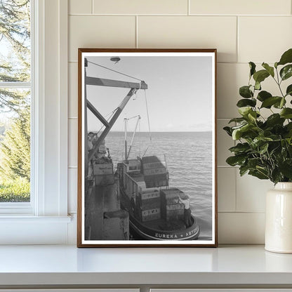 1941 Vintage Photo of Fishing Boat Loading in Astoria Oregon - Available at KNOWOL
