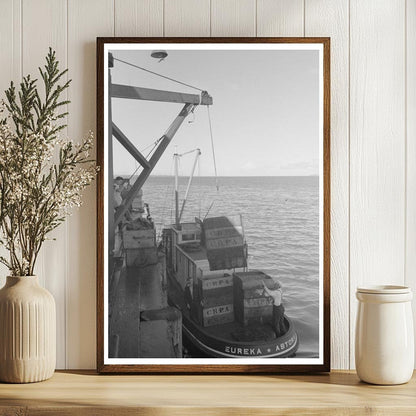 1941 Vintage Photo of Fishing Boat Loading in Astoria Oregon - Available at KNOWOL