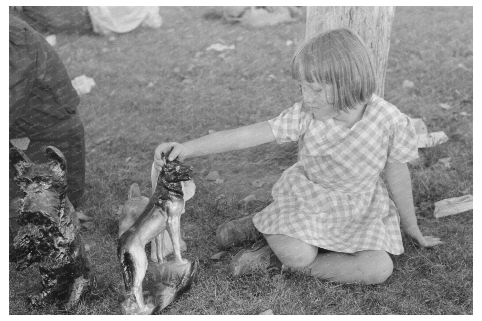 1941 Vintage Photo of Girl with Fourth of July Prizes - Available at KNOWOL