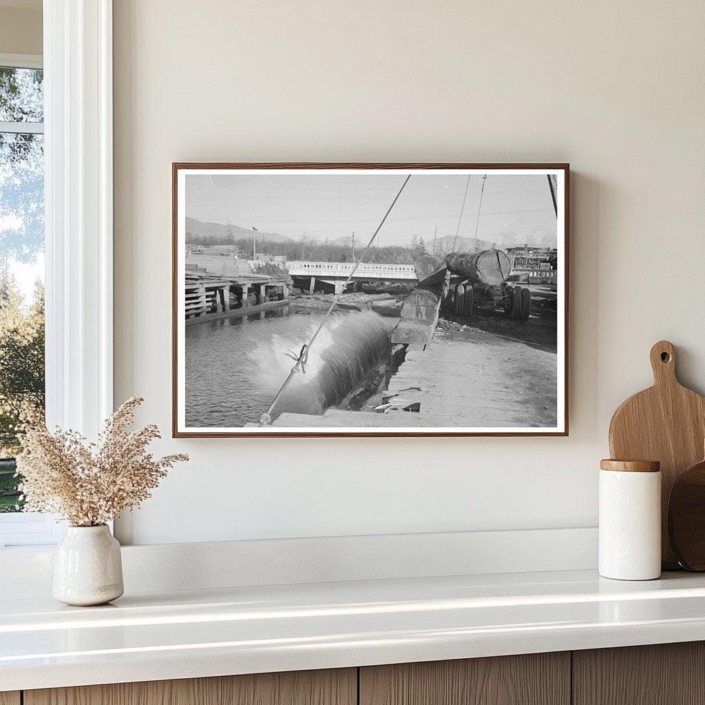 1941 Vintage Photo of Logging Process in Tillamook County - Available at KNOWOL