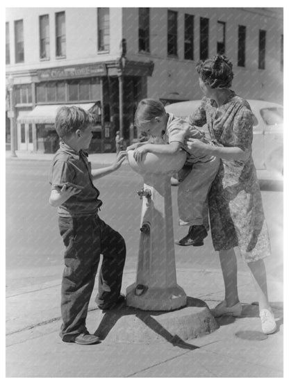 1941 Vintage Water Fountain Photo Caldwell Idaho - Available at KNOWOL