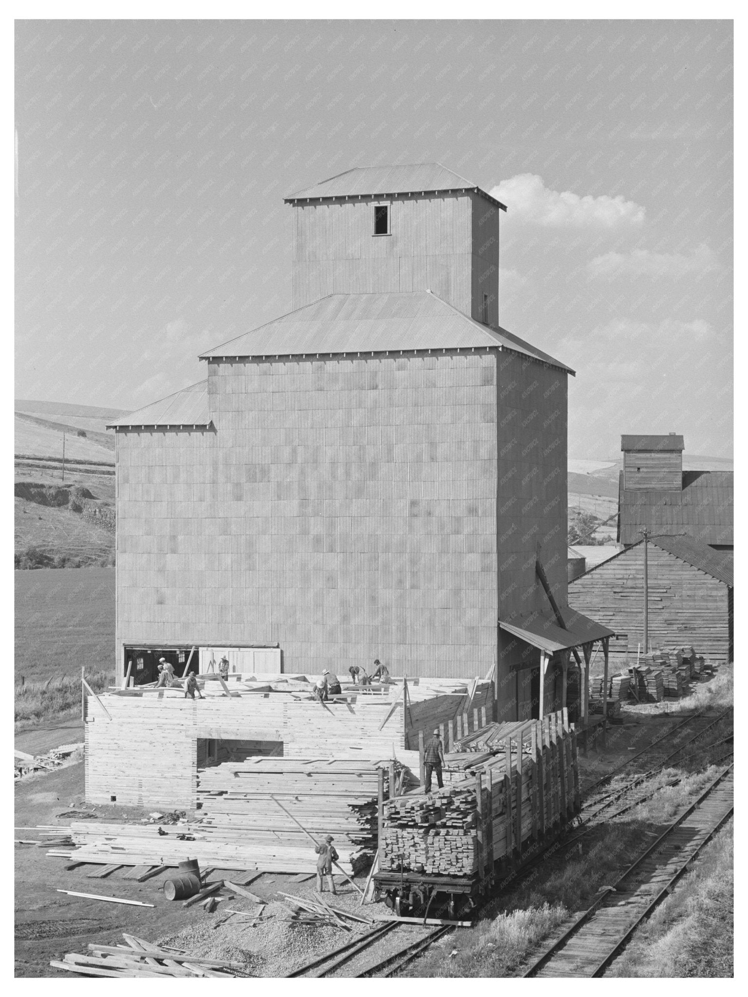 1941 Wheat Elevator Expansion in Dayton Washington - Available at KNOWOL