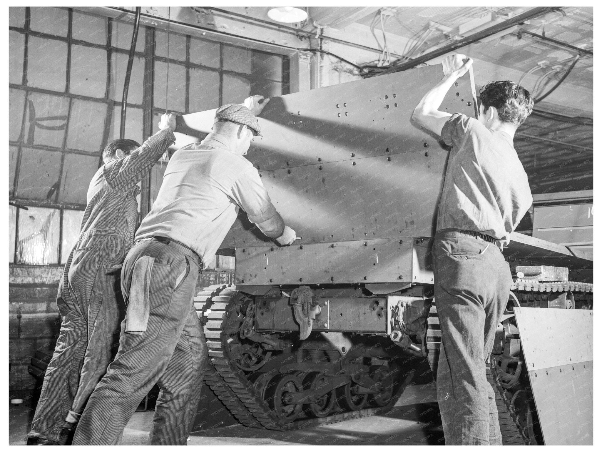 1941 Workers Assembling Scout Car in Canton Ohio - Available at KNOWOL