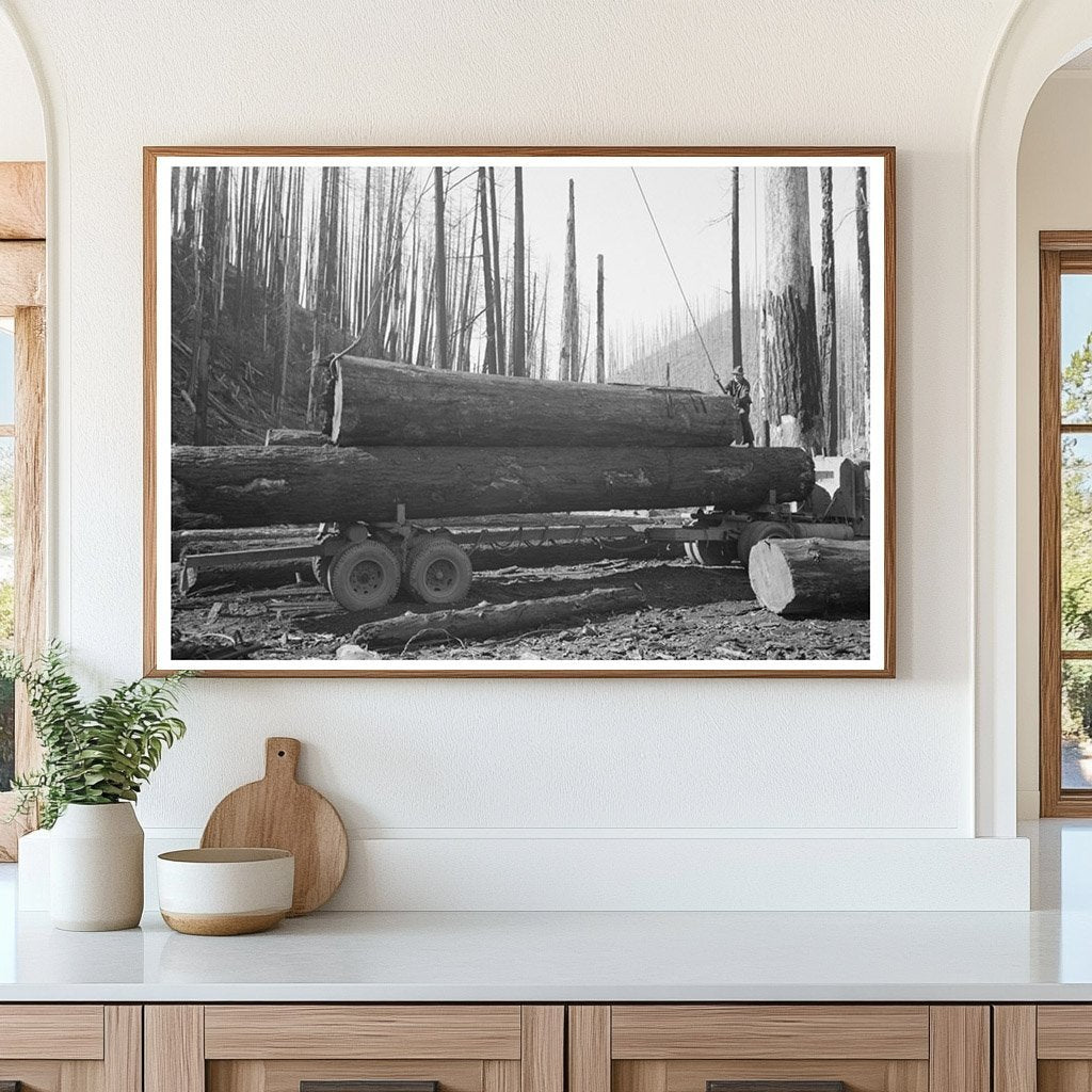 1941 Workers Loading Logs in Tillamook County Oregon - Available at KNOWOL