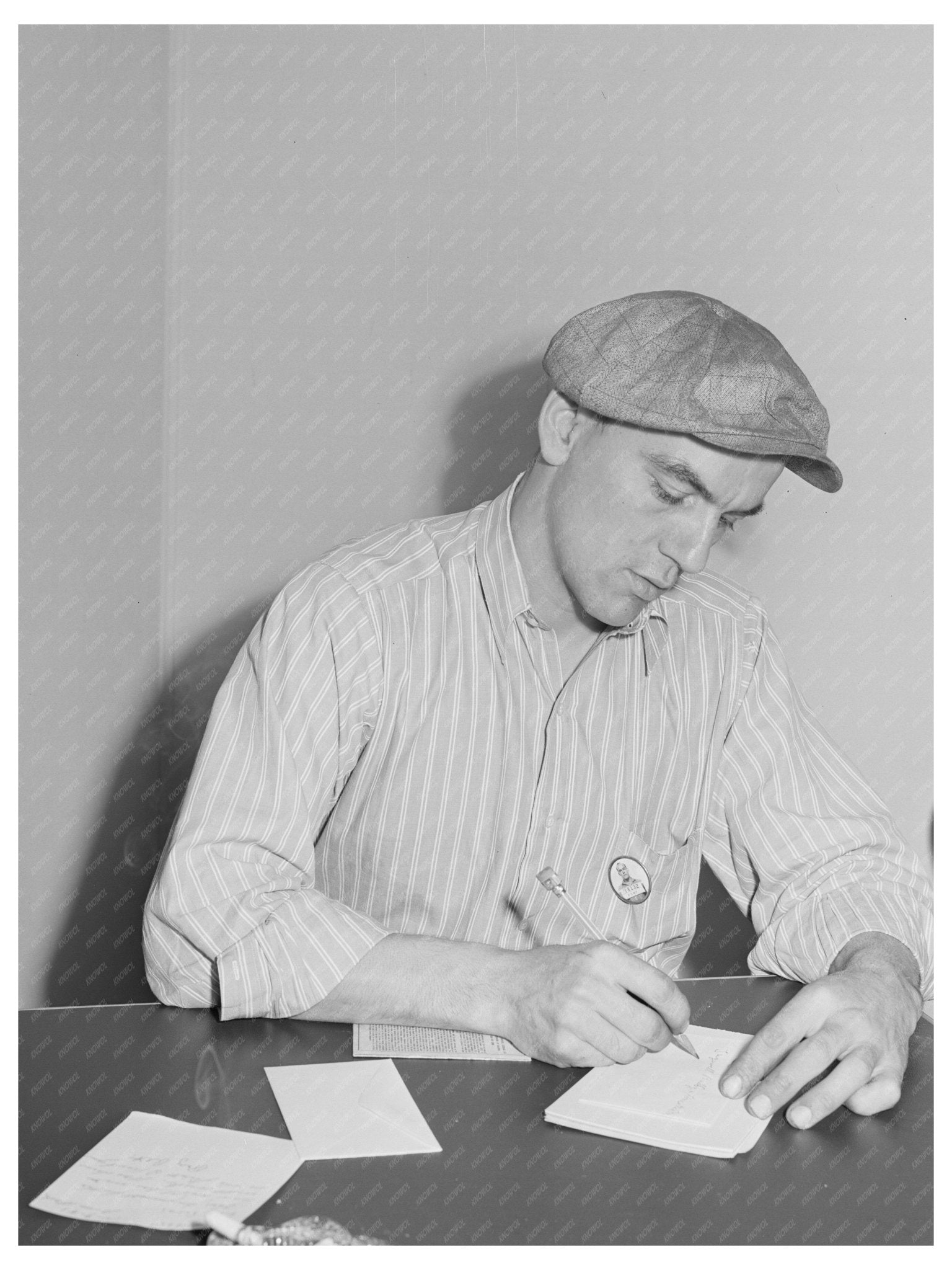 1941 Workman at Bremerton Navy Shipyards Vintage Photo - Available at KNOWOL