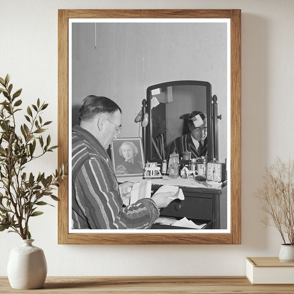 1941 Workman in Farm Security Administration Dormitory - Available at KNOWOL