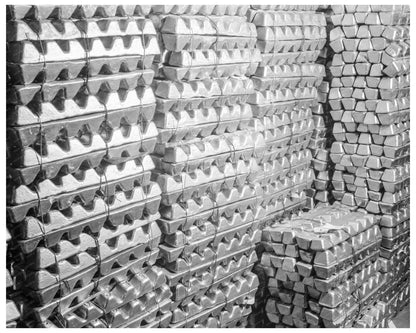 1942 Aluminum Ingots Storage Room Cincinnati Ohio - Available at KNOWOL