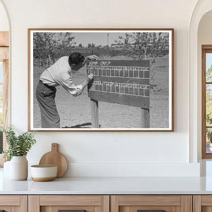 1942 Baseball Scoreboard Farmworkers Community Yuma Arizona - Available at KNOWOL