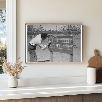 1942 Baseball Scoreboard Farmworkers Community Yuma Arizona - Available at KNOWOL