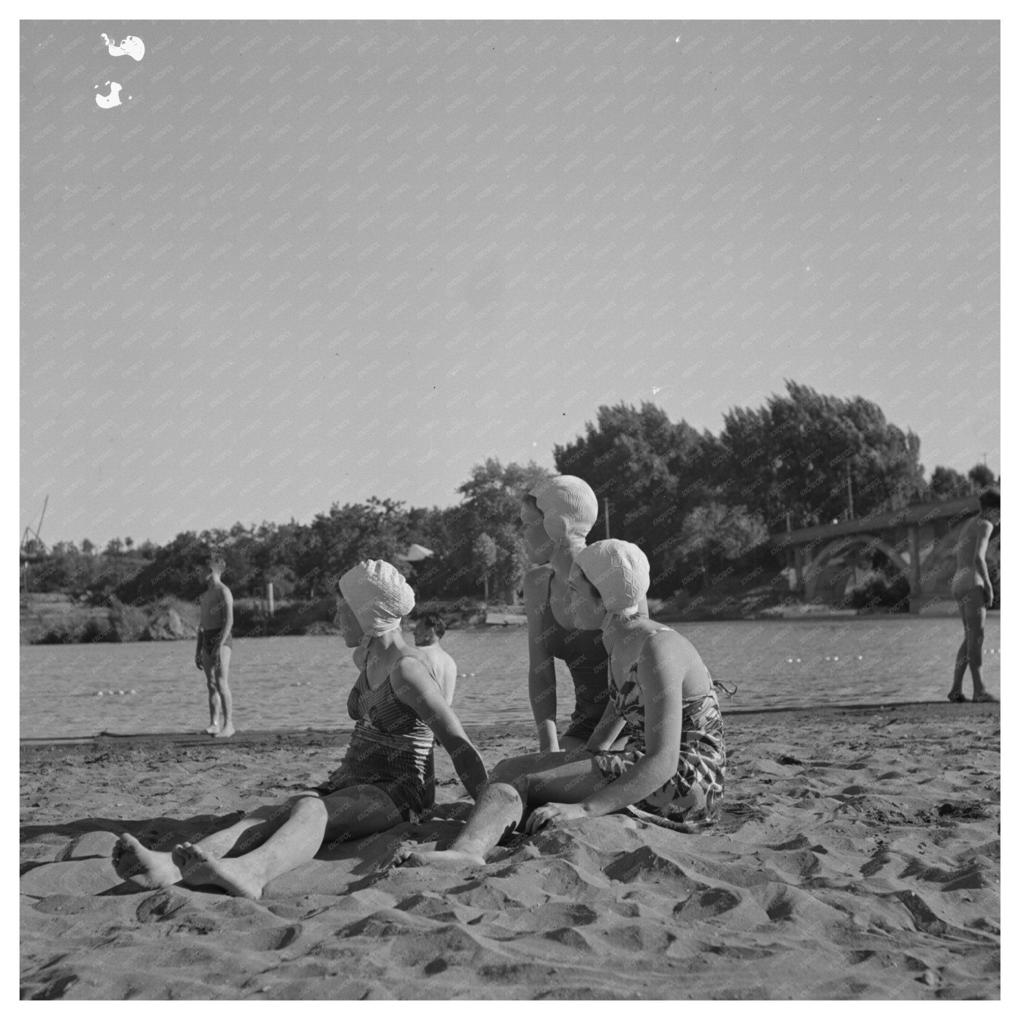 1942 Beach Day in Redding California Youth Recreation - Available at KNOWOL