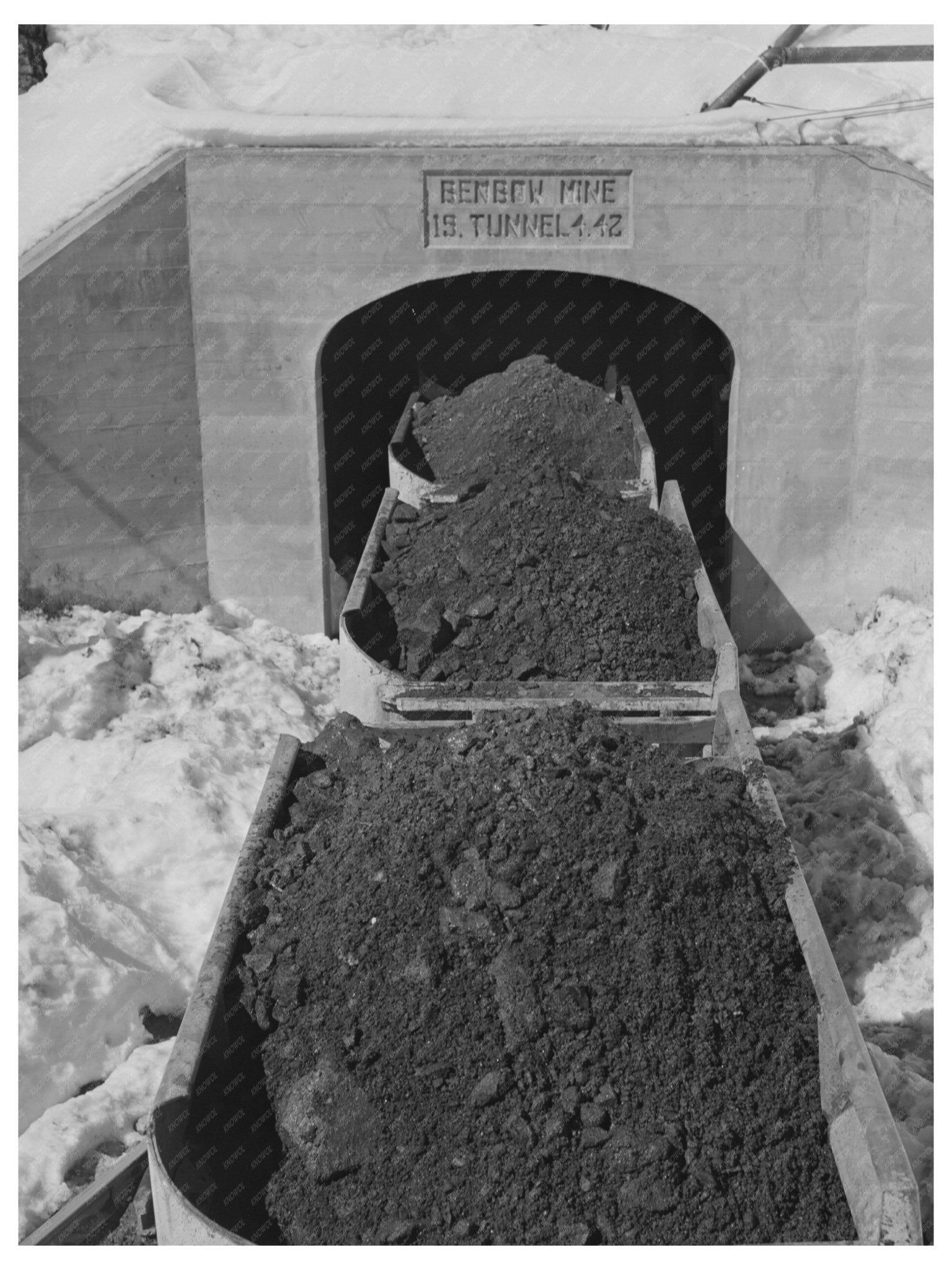 1942 Black and White Photo of Chromite Ore Mining Operations - Available at KNOWOL