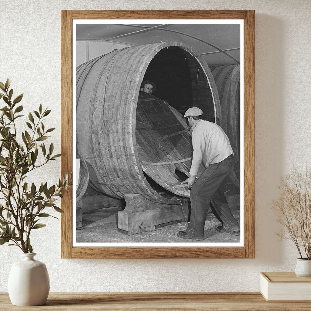 1942 Cooper Fitting Wine Cask Head in Sonoma County - Available at KNOWOL