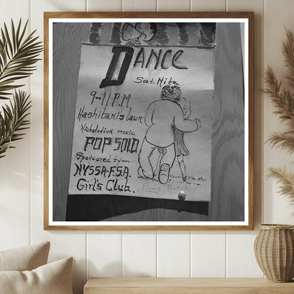 1942 Dance Sign for Japanese Farm Workers in Nyssa Oregon - Available at KNOWOL