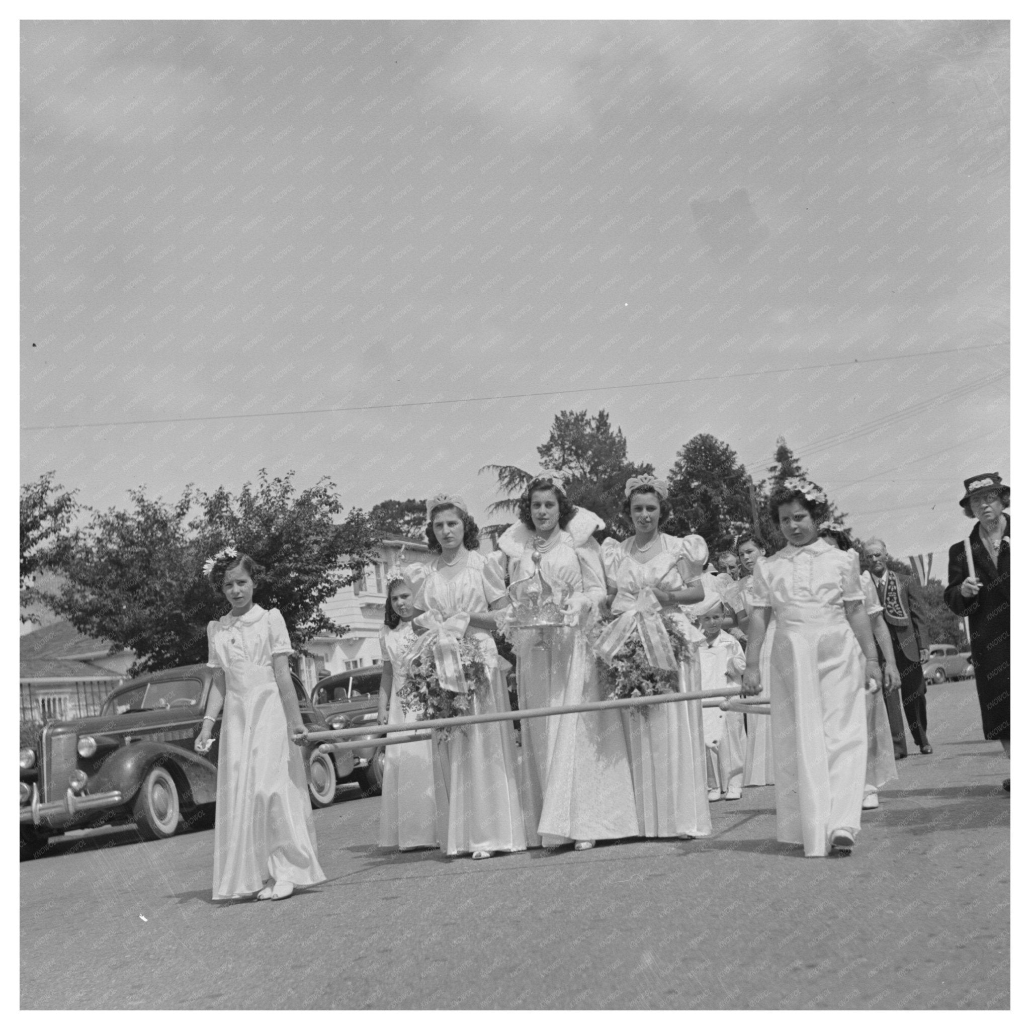 1942 Fiesta of the Holy Ghost Parade Santa Clara California - Available at KNOWOL