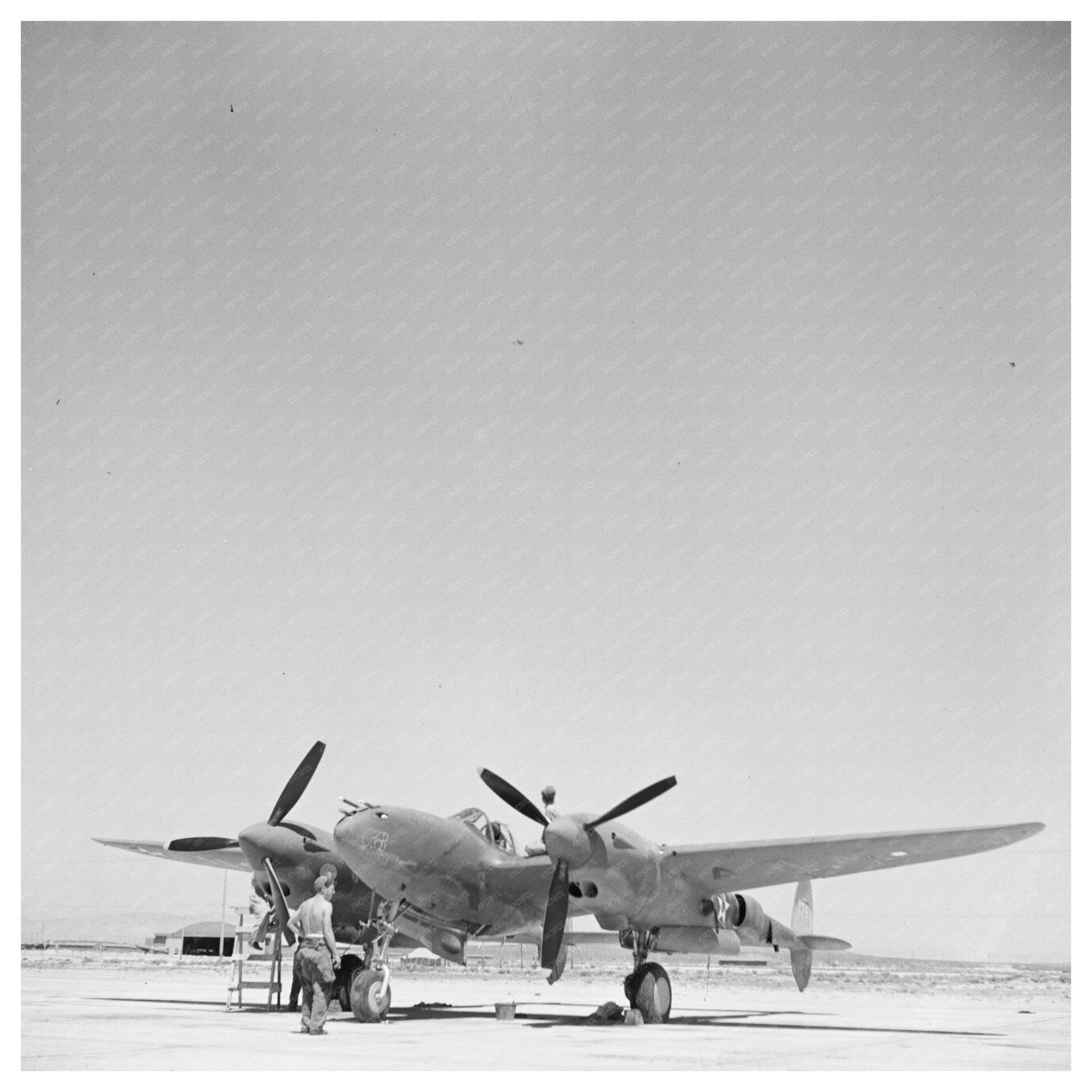 1942 Interceptor Plane at Lake Muroc California - Available at KNOWOL