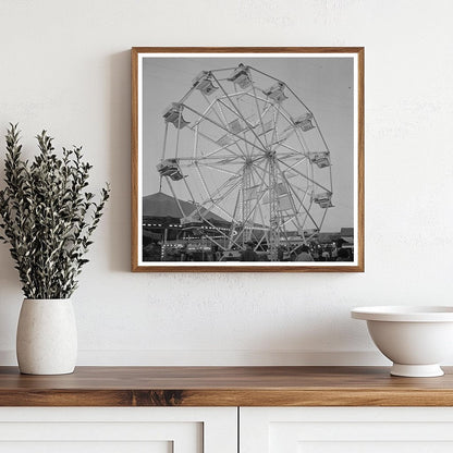 1942 Klamath Falls Carnival Ride Vintage Photograph - Available at KNOWOL