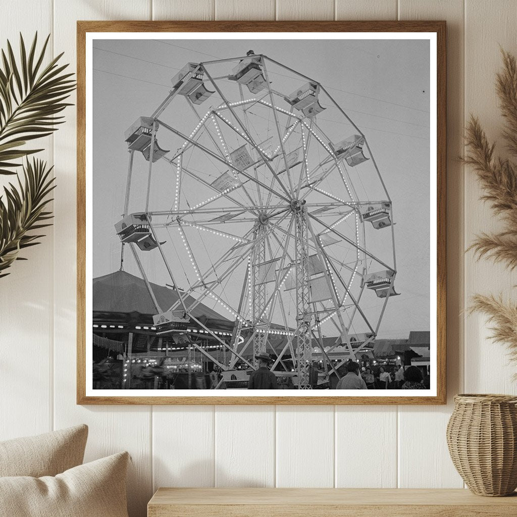 1942 Klamath Falls Carnival Ride Vintage Photograph - Available at KNOWOL