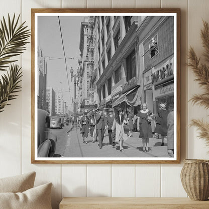 1942 Los Angeles Downtown Street Scene Vintage Photo - Available at KNOWOL