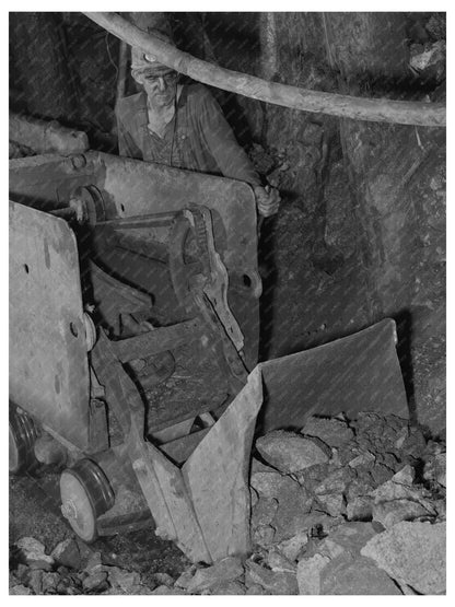 1942 Miner with Mucking Machine at Anaconda Copper Mine - Available at KNOWOL