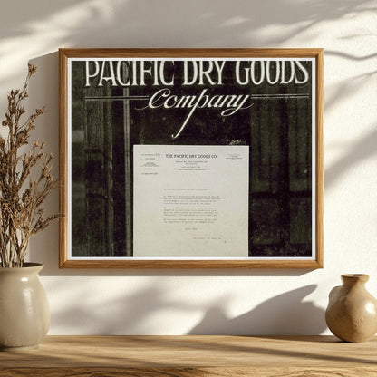 1942 Photo of Letter in Pacific Dry Goods Company Window - Available at KNOWOL