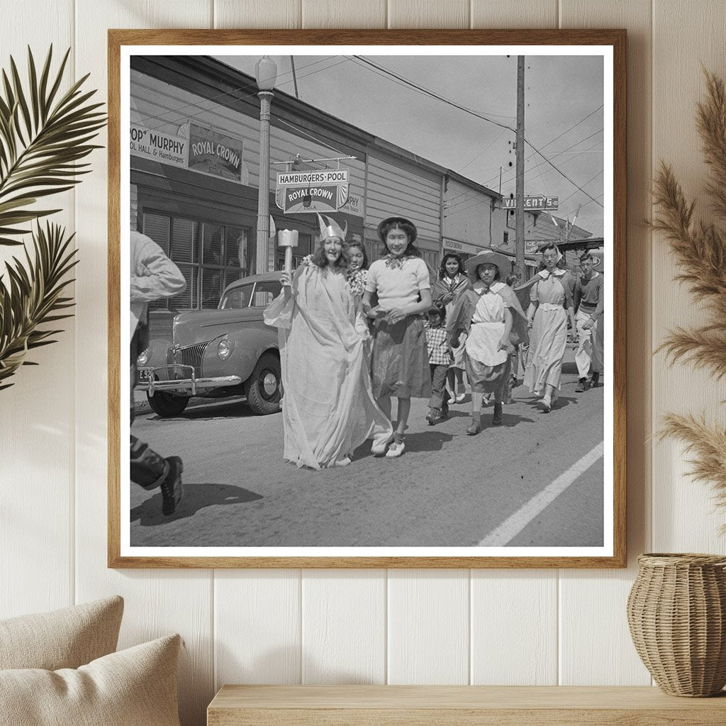 1942 San Juan Bautista Schoolchildren Scrap Metal Parade - Available at KNOWOL