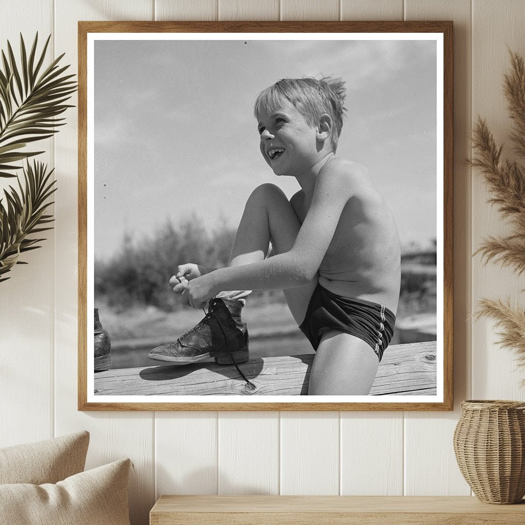 1942 Schoolboy Swimming at Pool in Rupert Idaho - Available at KNOWOL