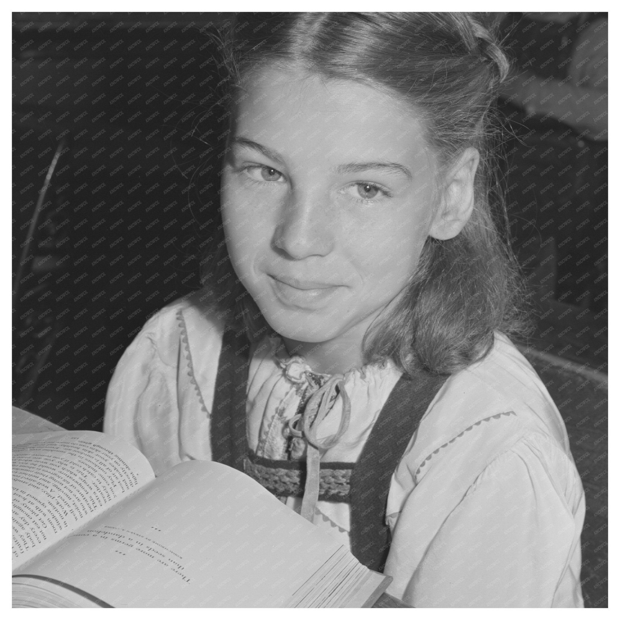 1942 Schoolgirl of Portuguese Descent in San Leandro CA - Available at KNOWOL